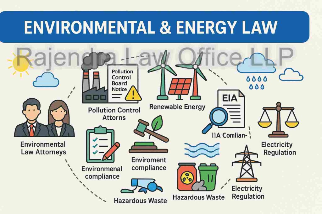 Infographic image - Environmental & Energy Law Services at LawyerChennai.com