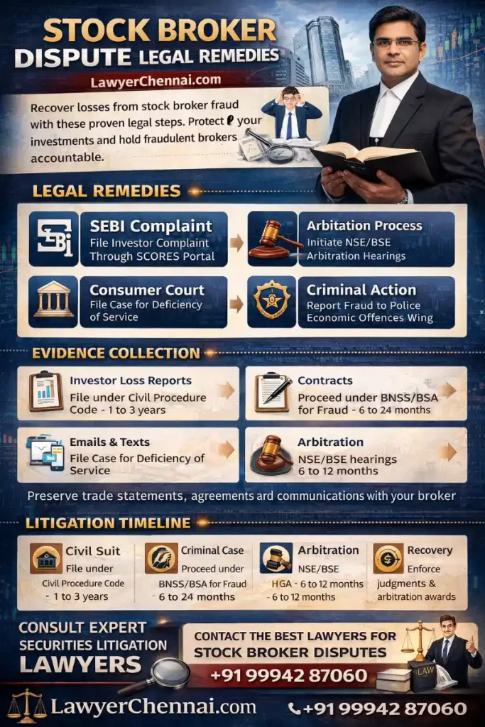 Stock Exchange and Brokers Disputes: Expert Legal Advice - Infographic