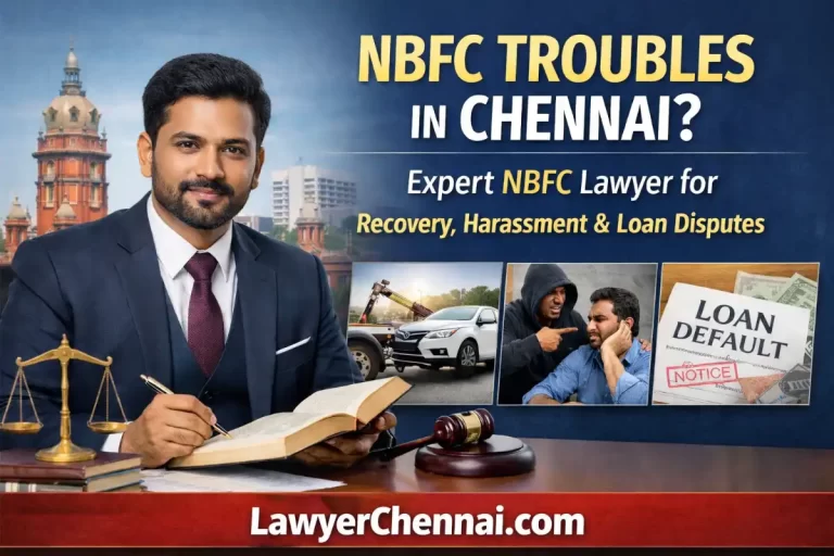 NBFC Troubles in Chennai? Expert NBFC Lawyer for Recovery, Harassment & Loan Disputes