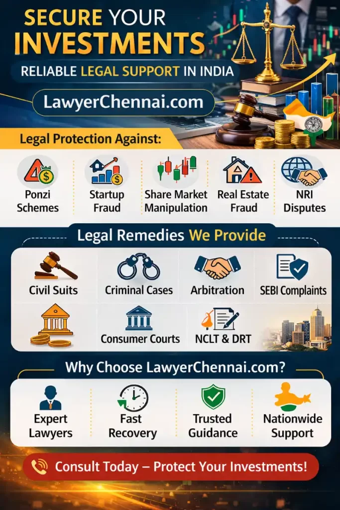 Secure Your Investments: Reliable Legal Support in India - Infographic Image