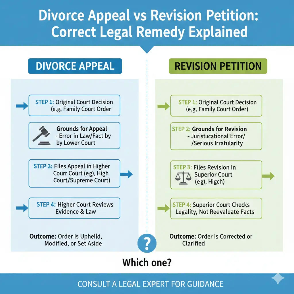 Divorce Appeal vs Revision Petition: Correct Legal Remedy Explained
