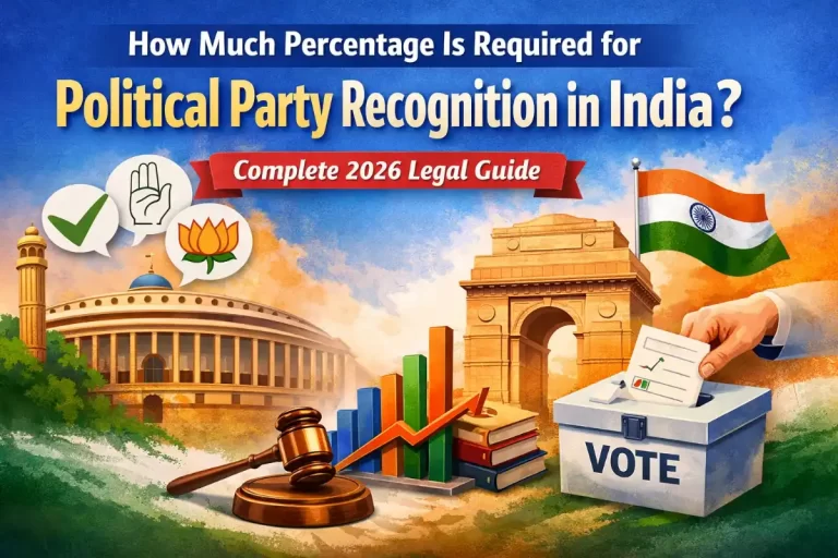 How Much Percentage Is Required for Political Party Recognition in India? Complete 2026 Legal Guide