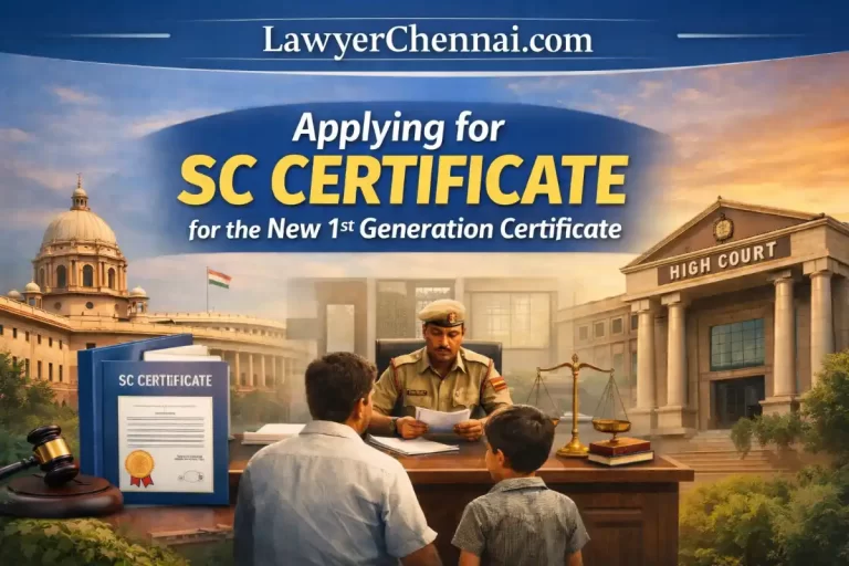 Applying for SC Certificate for the New 1st Generation Certificate in India