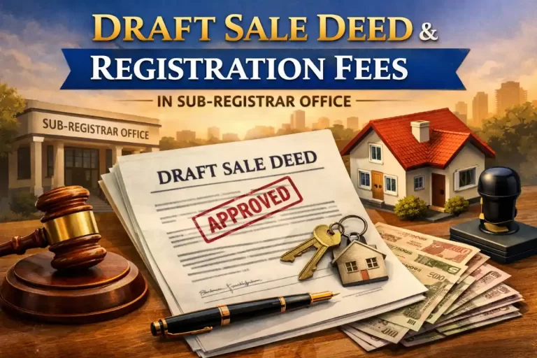 Draft Sale Deed: What Is the Fee for Drafting and Registering It in the Sub-Registrar Office?