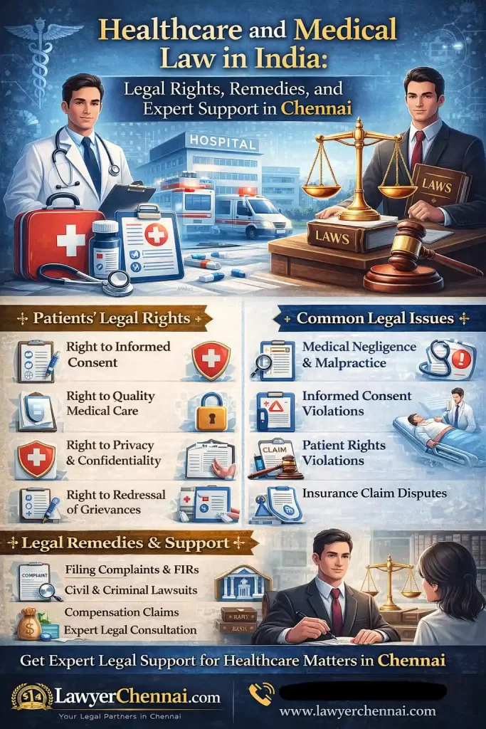 Healthcare and Medical Law in India: Legal Rights, Remedies, Legal Helpline and Expert Support in Chennai