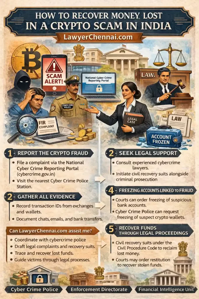 How can i recover my lost money from a Cryptocurrency investment scams? - Infographic image