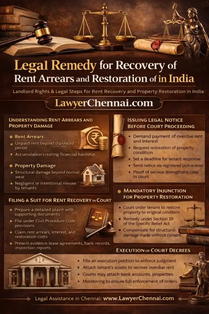 How to Recover Rent Arrears, Interest, and Restore Property Damage by Tenants – Legal Guide India