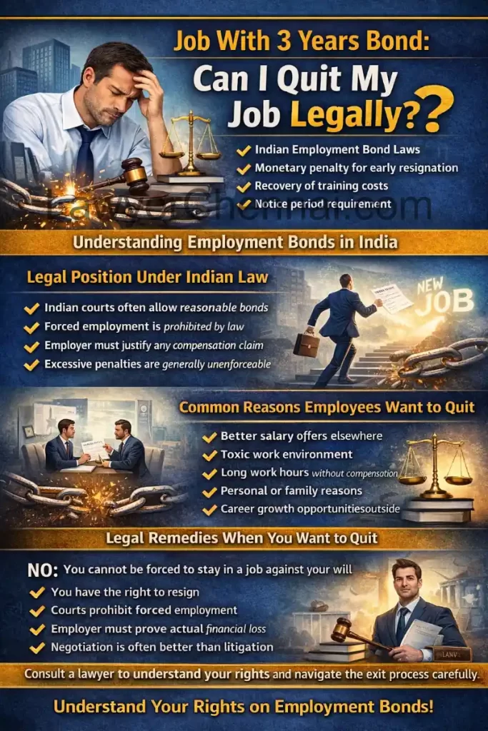 Job With 3 Years Bond: Can I Quit? Rajendra Law Office LLP
