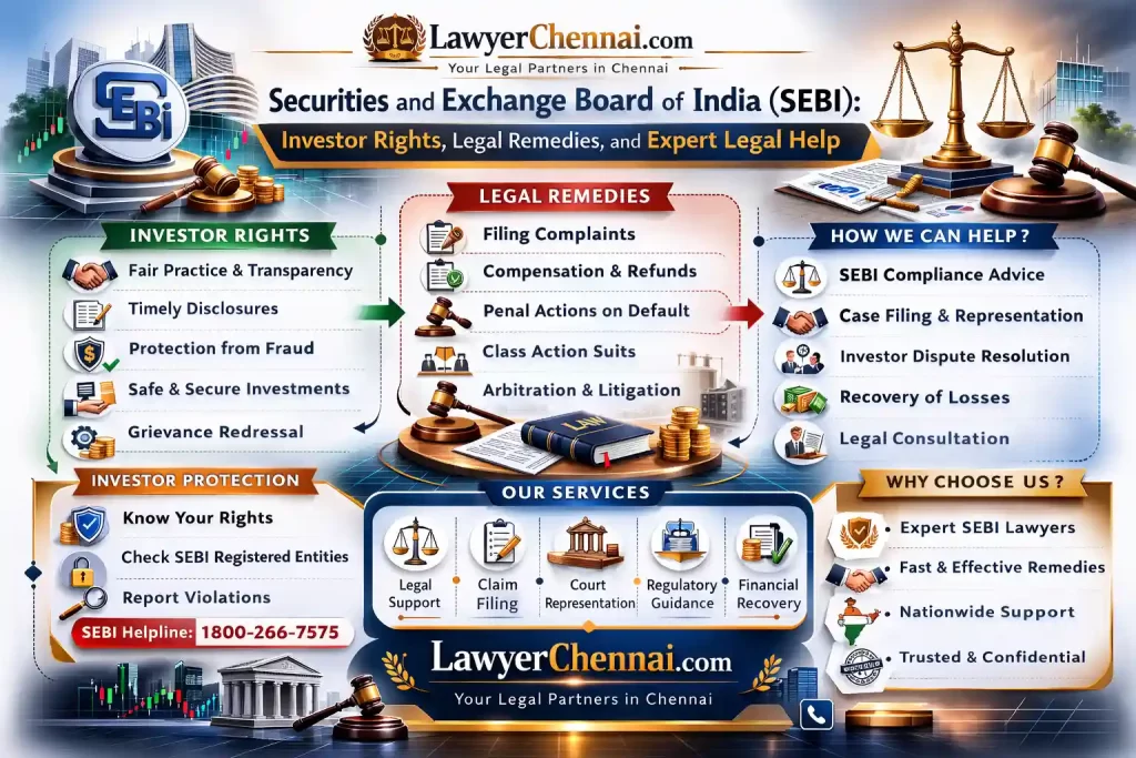 Infographic - Securities and Exchange Board of India (SEBI): Investor Rights, Legal Remedies, and Expert Legal Help 