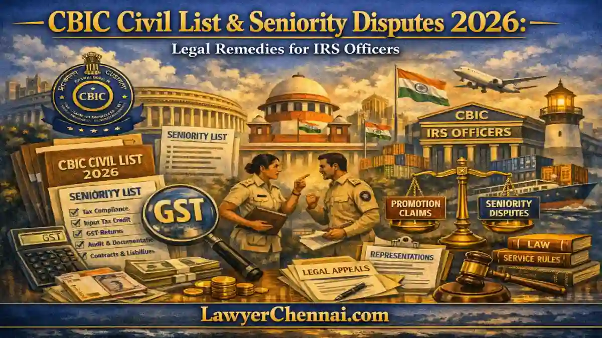 CBIC Civil List & Seniority Disputes 2026: Legal Remedies for IRS Officers