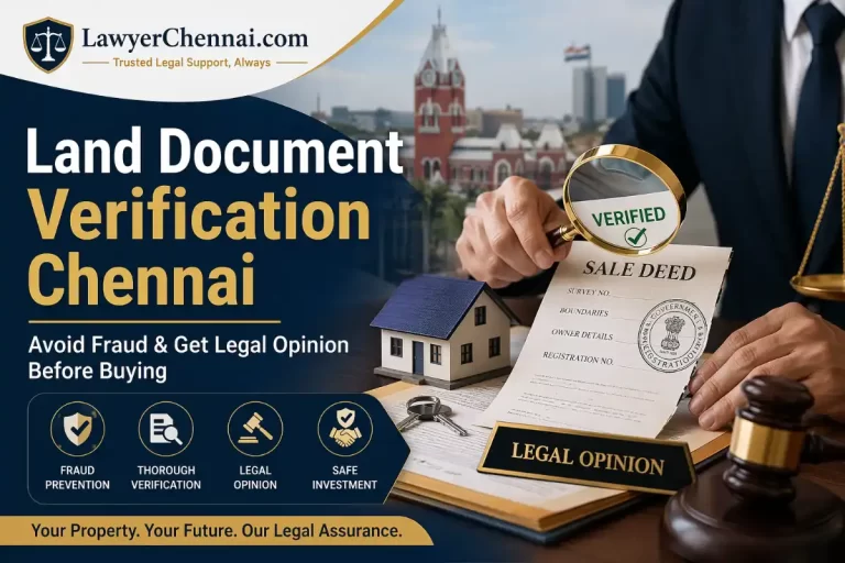 Land Document Verification Chennai – Avoid Fraud & Get Legal Opinion Before Buying
