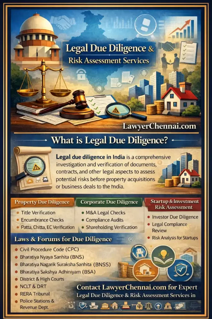 Legal Due Diligence & Risk Assessment Services - Infographic