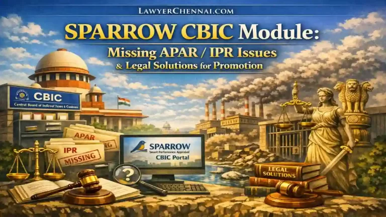 SPARROW CBIC Module: Missing APAR / IPR Issues & Legal Solutions for Promotion