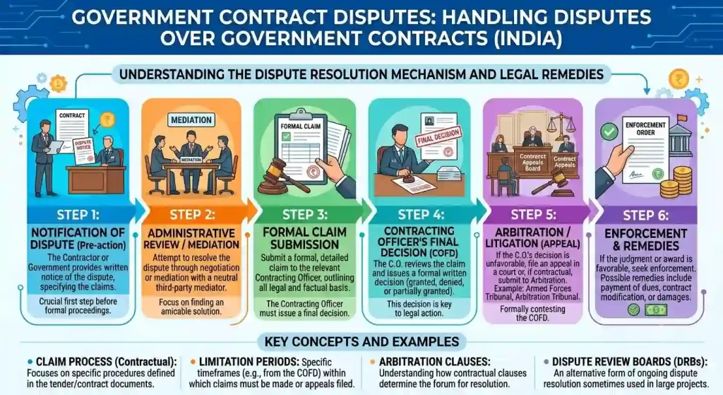 Government Contract Disputes: Handling disputes over government contracts